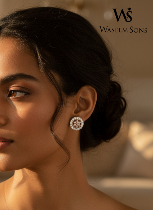 Halo Étoile Studs – 925 Silver