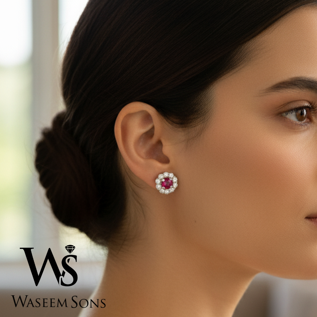 Crimson Halo Studs