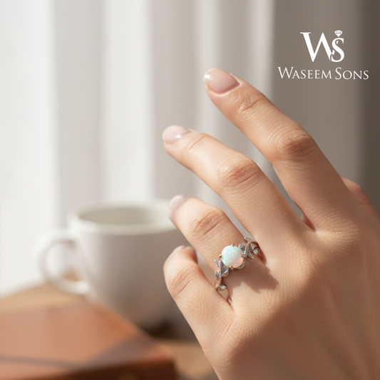 Opal Vine Ring - 925 Silver