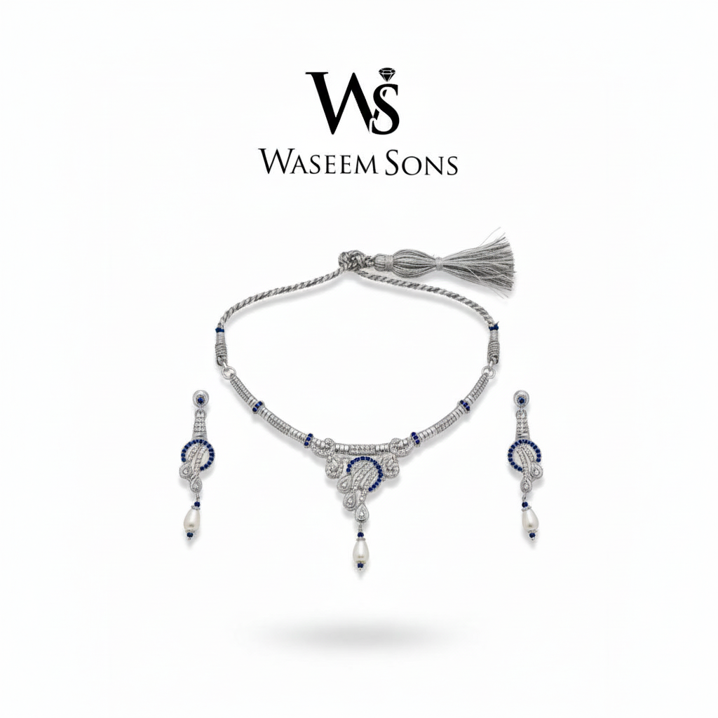 Pearl Harmony Necklace Set - 925 Silver