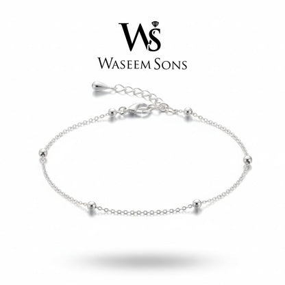 925 Sterling Silver Anklet | Minimalist Women's Ankle Bracelet