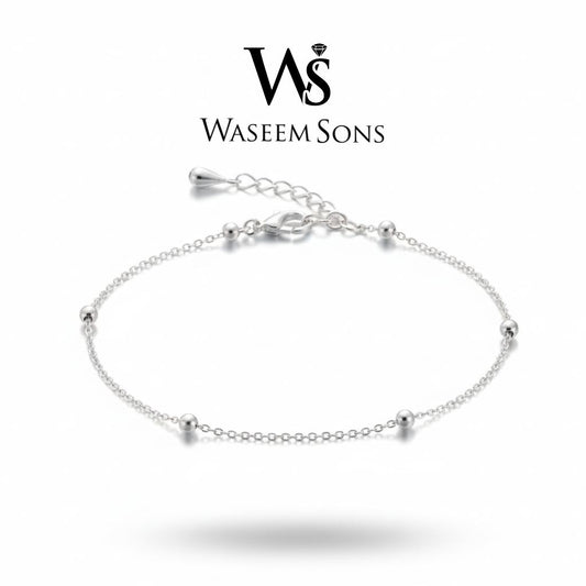 925 Sterling Silver Anklet | Minimalist Women's Ankle Bracelet