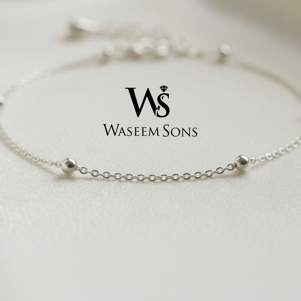 925 Sterling Silver Anklet | Minimalist Women's Ankle Bracelet