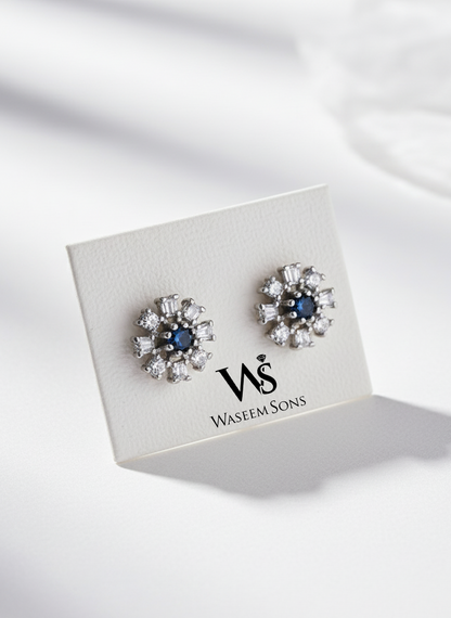 Midnight Bloom Studs – 925 Silver