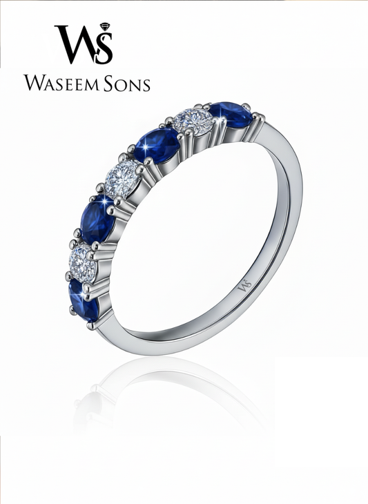 Sapphire Silver Ring