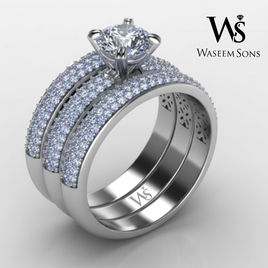 Triple Radiance Silver Ring -925 silver