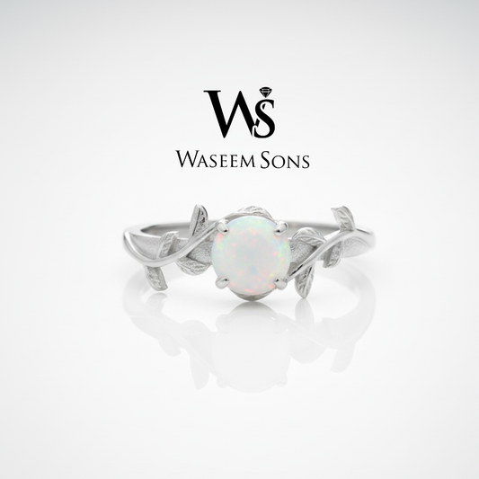 Opal Vine Ring - 925 Silver