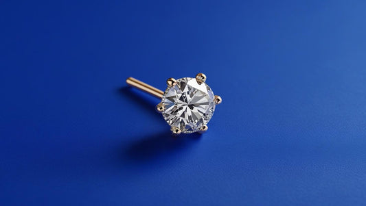 Diamond Nose Pin - 21K Gold